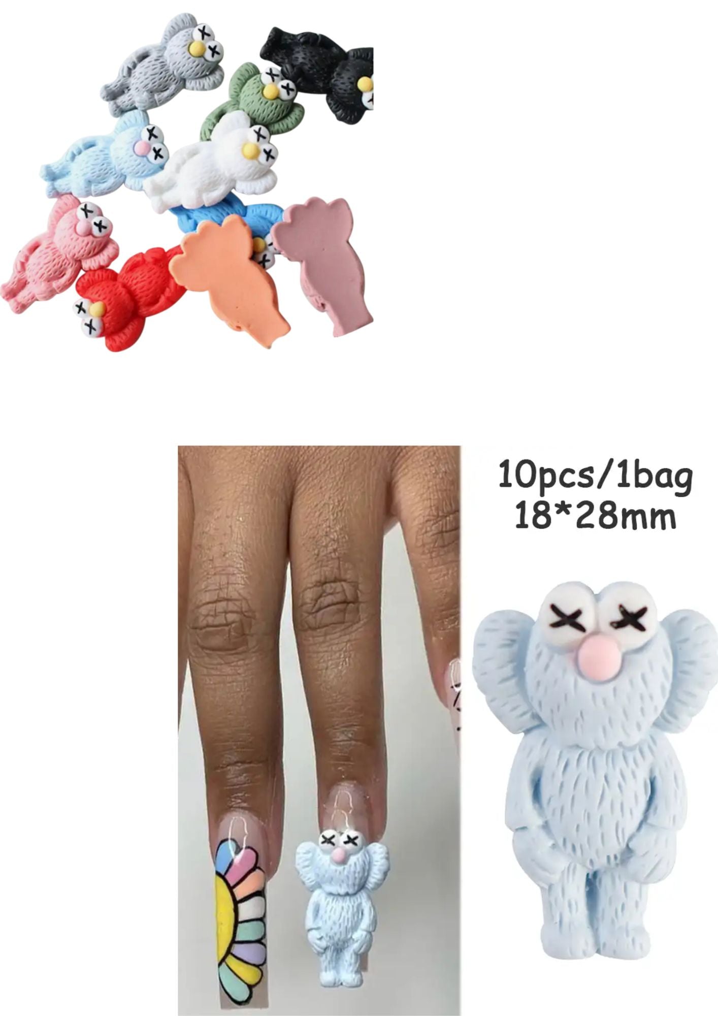 NAILMePeriod Kaws Big Eyed Cartoon Animals