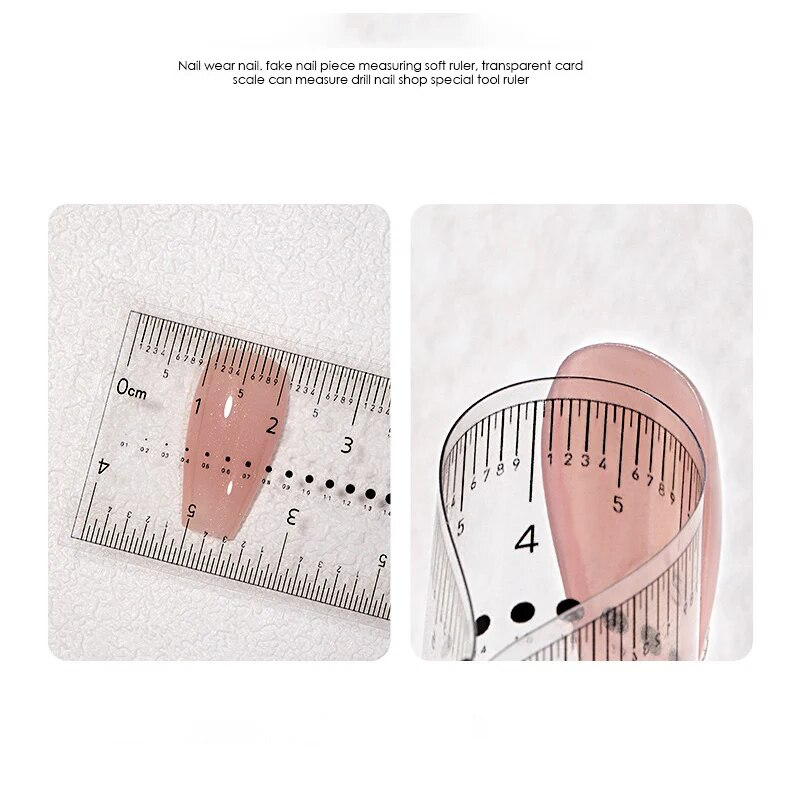 Reusable Manicure Clear Soft Ruler