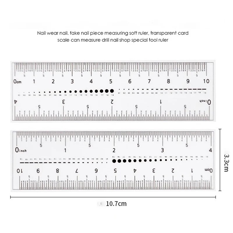 Reusable Manicure Clear Soft Ruler