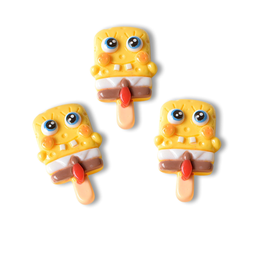 Cartoon Starfish SpongeBob Flat Back popsicle shap