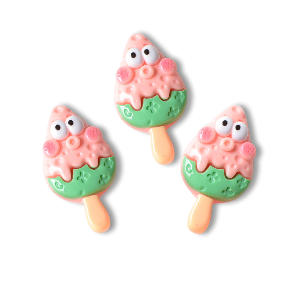 Cartoon Starfish SpongeBob Flat Back popsicle shap