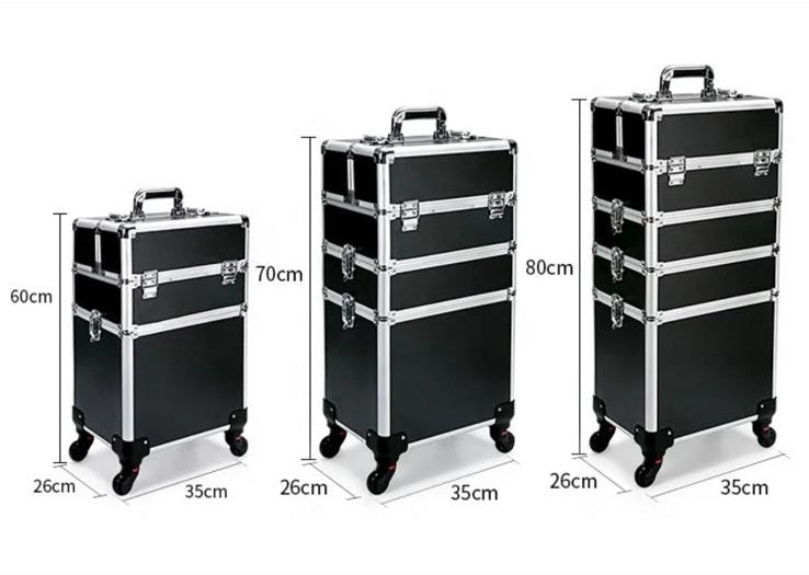 Deluxe 4-Layer Nail Polish Organizer Cart with Secure Lock and Extra Wheel – Professional Mobile Salon Storage with 120 Bottle Capacity and 1-Year Warranty