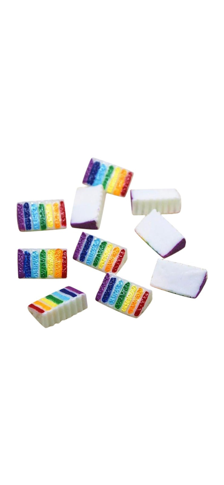 Rainbow Cake Resin Flatback Charms