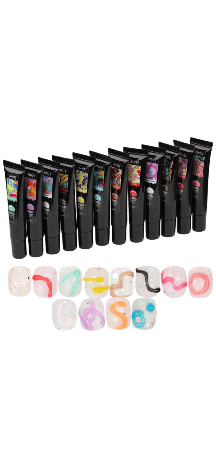 Pudding Gel 5D Embossed Painting Liner Set. 24 colors