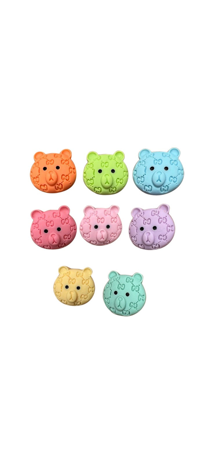 Gucci 3D pastel bears Nail Charms