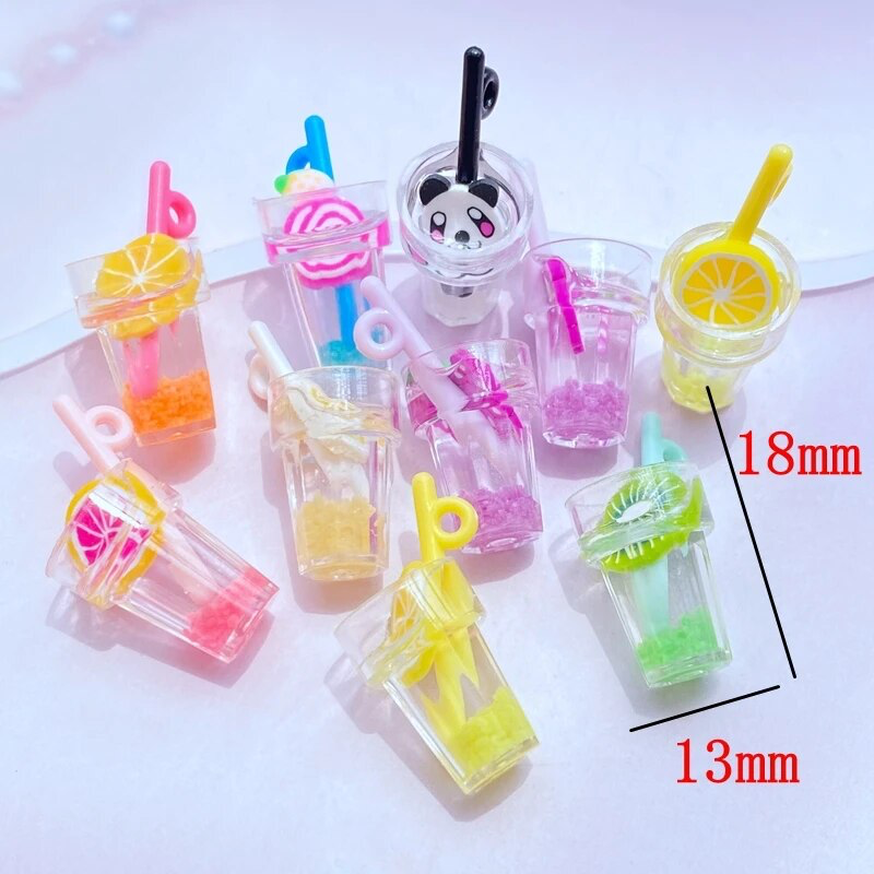 NailMePeriod's "Resin Mini Luminous Beverage Cup Series Flat Back Cabochons."