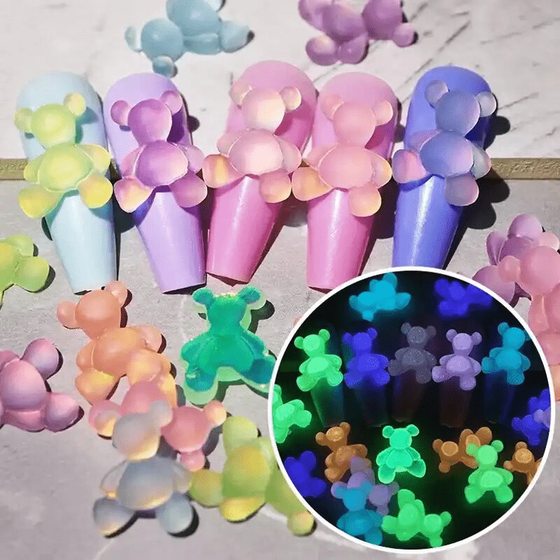 NailMePeriod's "Luminous Cute Bear Nail Art Accessories."