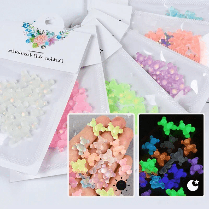 NailMePeriod's "Luminous Cute Bear Nail Art Accessories."