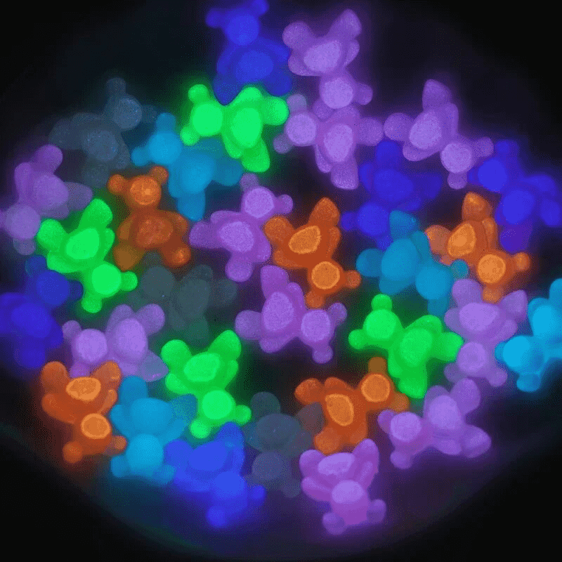 NailMePeriod's "Luminous Cute Bear Nail Art Accessories."