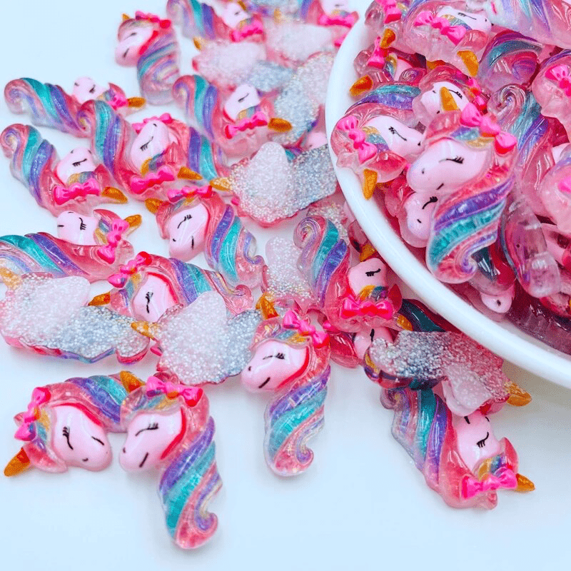 Pink Unicorn Flat Back