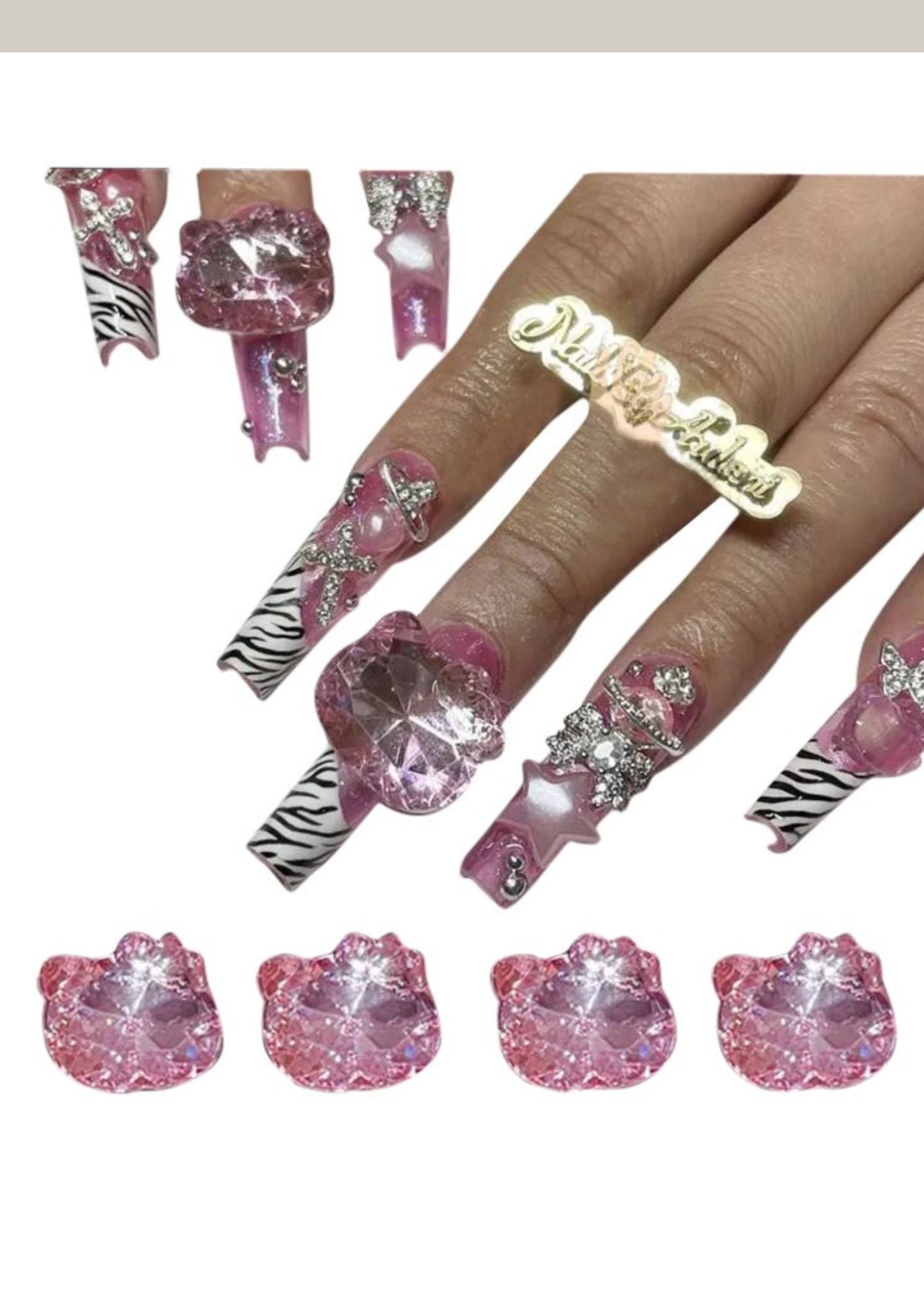 BLING 3D Hello Kitty Head Charm